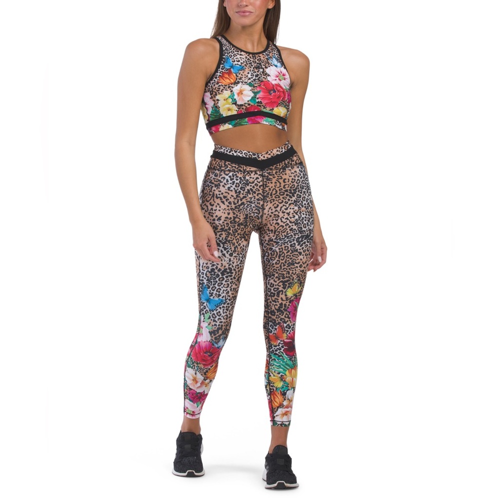 JOHNNY WAS multi Bee Active Cross Waistband Leggings XS